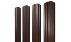 Штакетник Twin фигурный 0,45 PE RAL 8017 шоколад