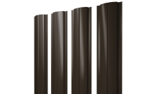 Штакетник Полукруглый Slim 0,45 PE RR 32 темно-коричневый