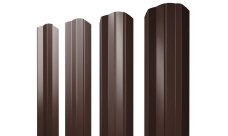 Штакетник М-образный А фигурный 0,4 PE RAL 8017 шоколад